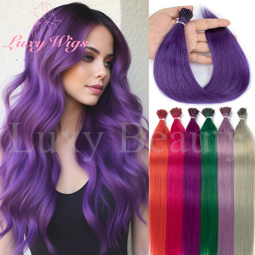 Pure Beauty Hair & Makeup - Extensões de Cabelo Humano Liso Roxo