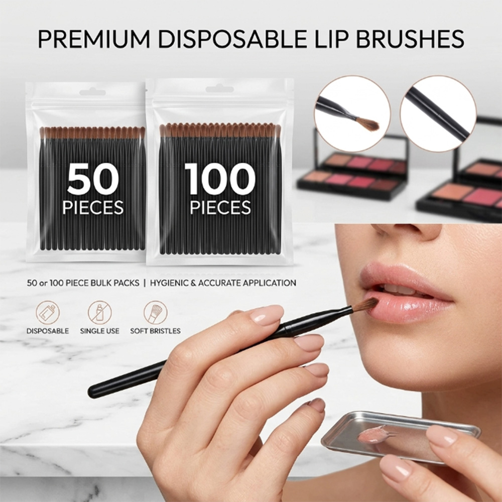 Beauty In Makeup - Conjunto de 50/100 Pincéis Descartáveis para