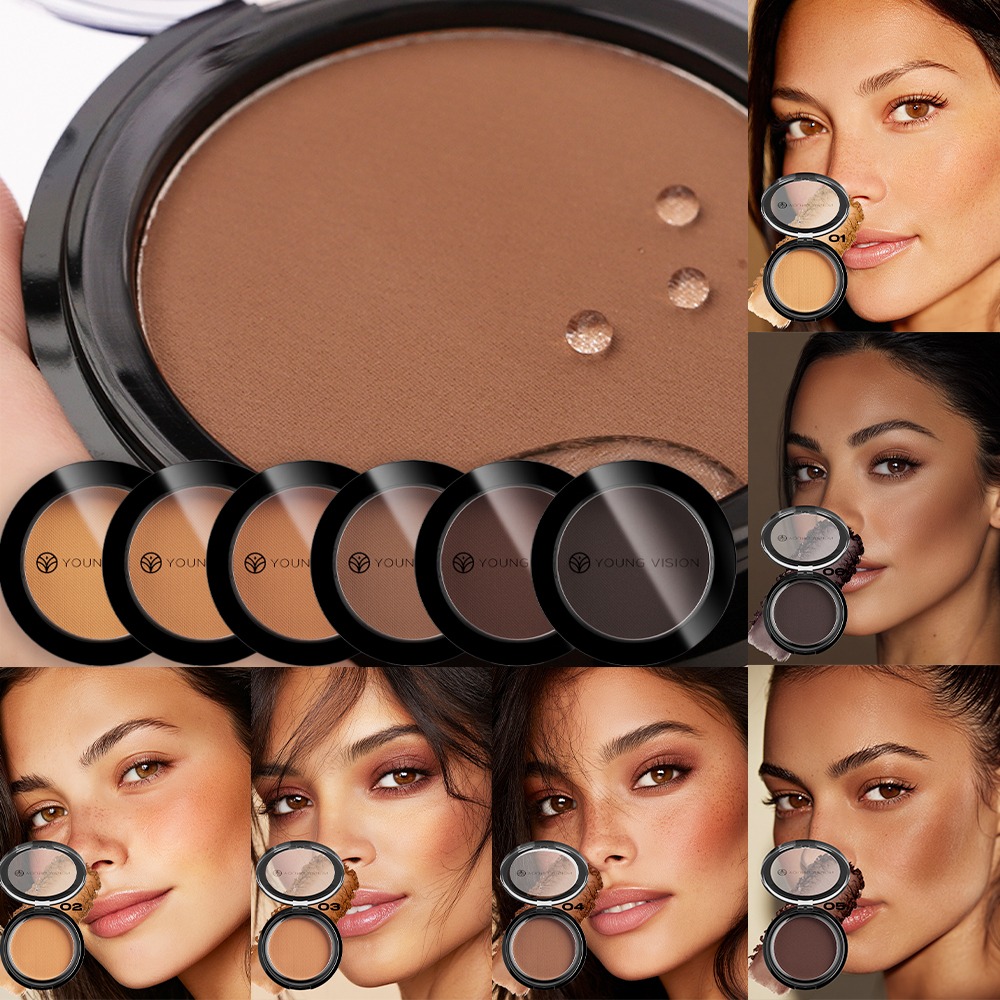 Highlighter Bronzer Palette - Bronzer Matte Sedoso para Fixação de