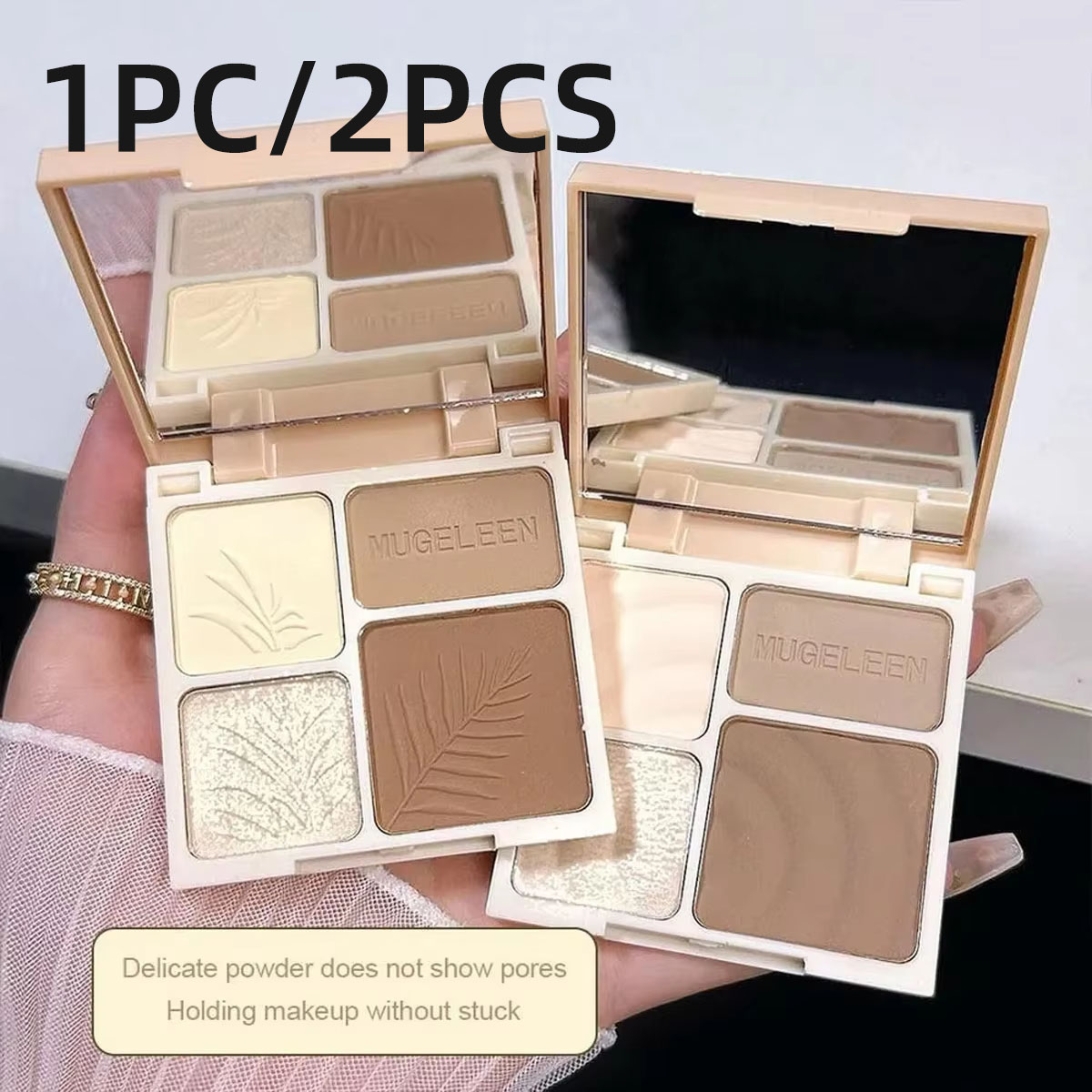 Highlighter Bronzer Palette - 1/2 pces quatro cores placa de