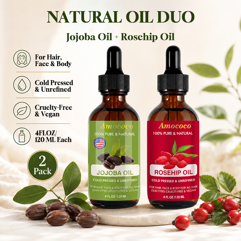 Pure Beauty Hair & Makeup - Amococo 2pcs Óleo de Jojoba e