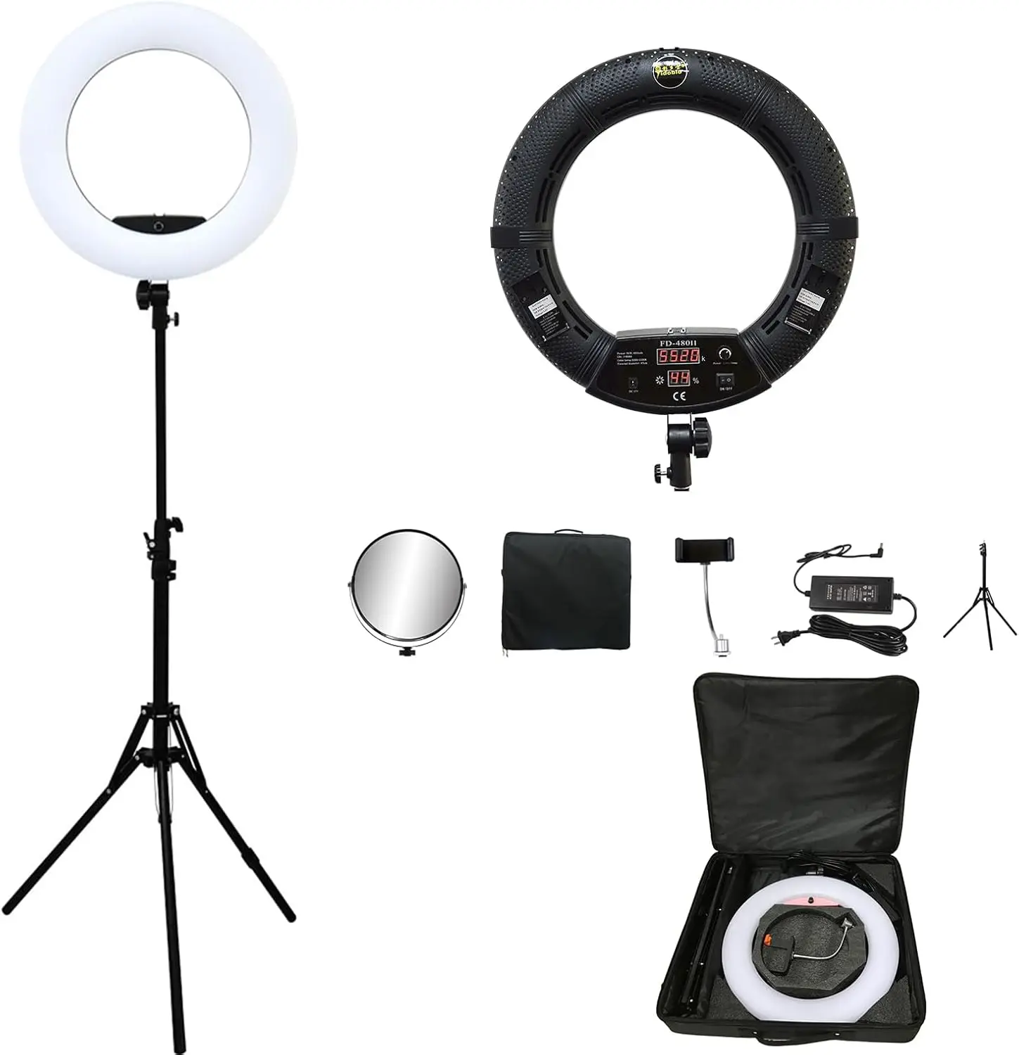 Beauty Makeup Light - Lâmpada Circular FD480 de 18 Polegadas
