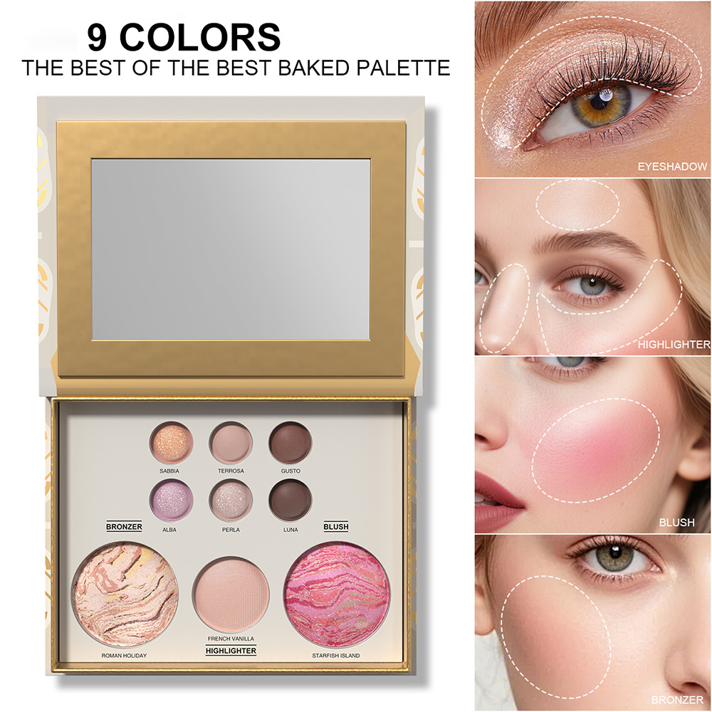 Highlighter Bronzer Palette - Paleta de maquiagem multifuncional com sombra