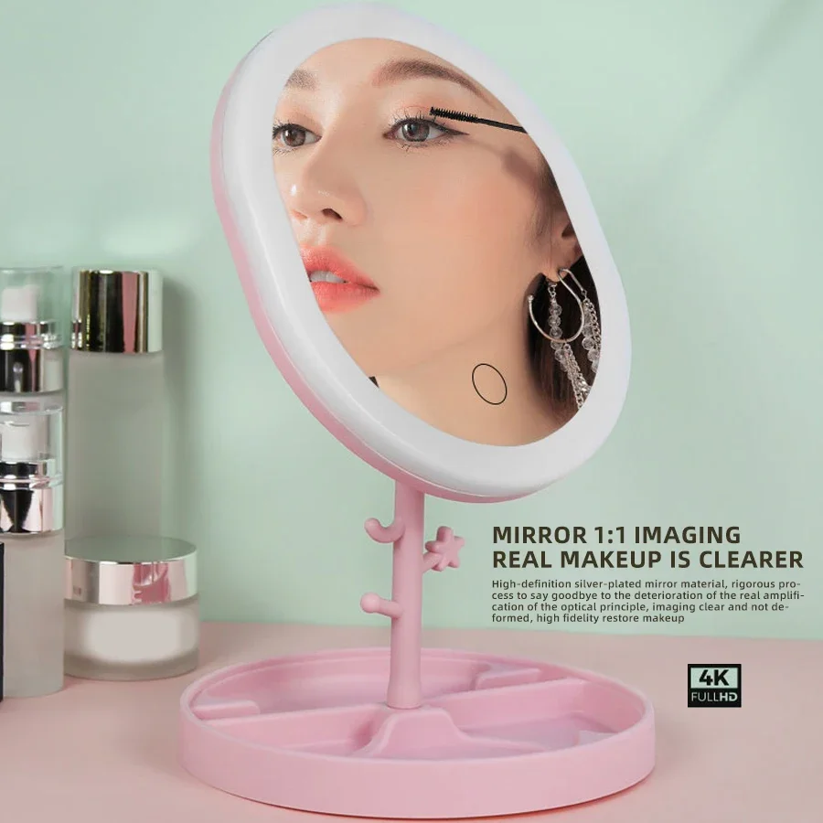 Folding Metal Maquiagem Espelh - Beauty Makeup Light avaliação e preço
