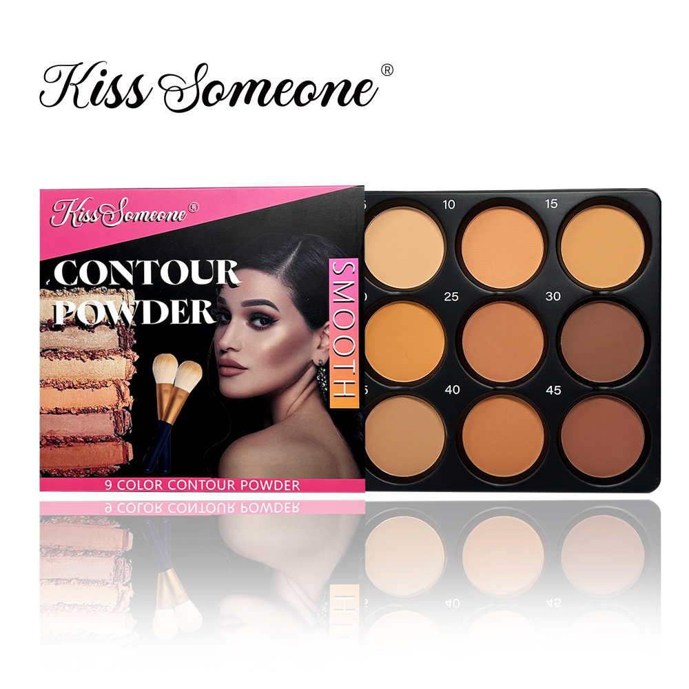 Paleta de contorno em pó de 9  - Highlighter Bronzer Palette avaliação e preço
