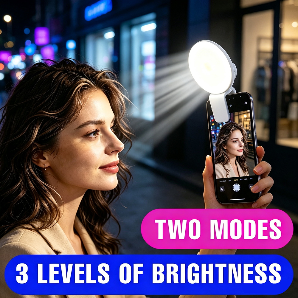 Luz de selfie portátil com cli - Beauty Makeup Light avaliação e preço