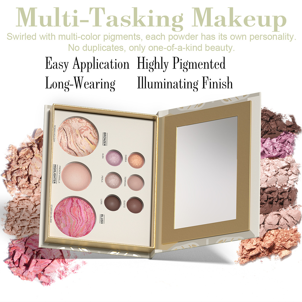 Paleta de maquiagem multifunci - Highlighter Bronzer Palette avaliação e preço